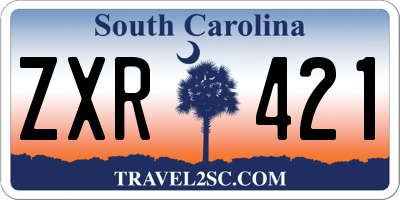 SC license plate ZXR421