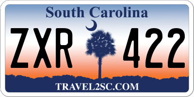 SC license plate ZXR422
