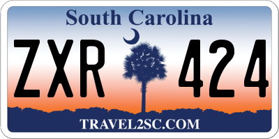 SC license plate ZXR424