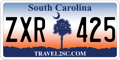SC license plate ZXR425