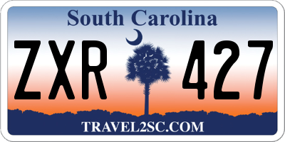 SC license plate ZXR427