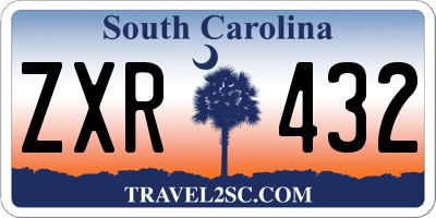 SC license plate ZXR432