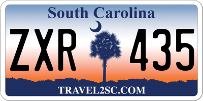 SC license plate ZXR435