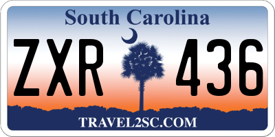 SC license plate ZXR436