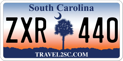 SC license plate ZXR440