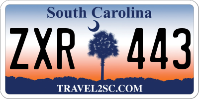 SC license plate ZXR443