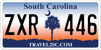 SC license plate ZXR446