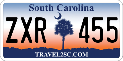 SC license plate ZXR455