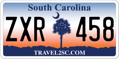 SC license plate ZXR458