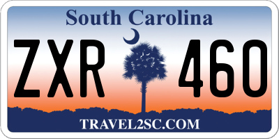 SC license plate ZXR460