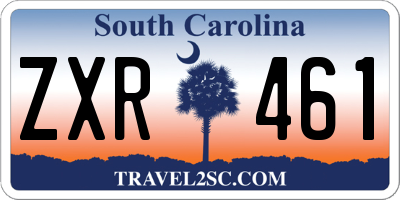 SC license plate ZXR461