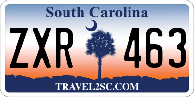 SC license plate ZXR463