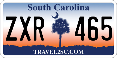 SC license plate ZXR465