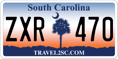 SC license plate ZXR470