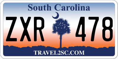 SC license plate ZXR478