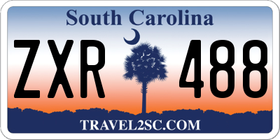 SC license plate ZXR488