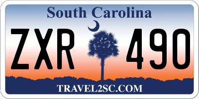 SC license plate ZXR490