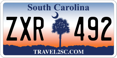SC license plate ZXR492