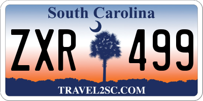 SC license plate ZXR499