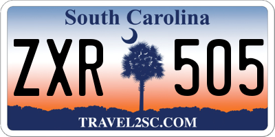 SC license plate ZXR505