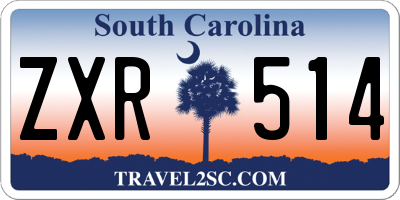 SC license plate ZXR514