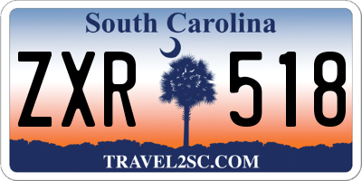 SC license plate ZXR518