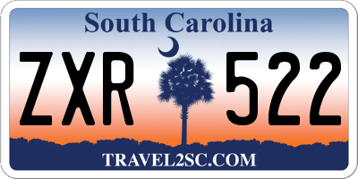 SC license plate ZXR522