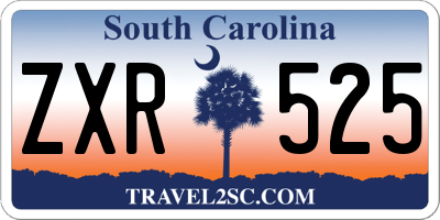 SC license plate ZXR525