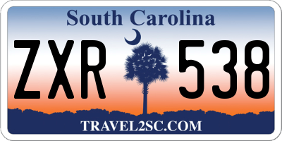 SC license plate ZXR538