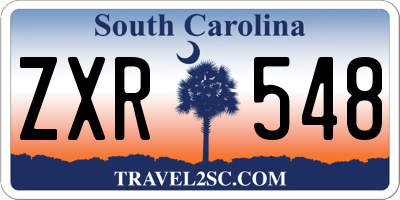 SC license plate ZXR548