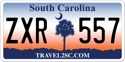 SC license plate ZXR557