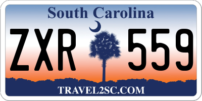 SC license plate ZXR559