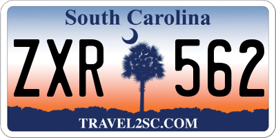 SC license plate ZXR562
