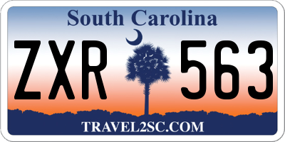 SC license plate ZXR563
