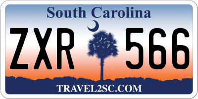 SC license plate ZXR566