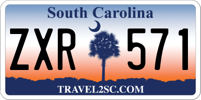 SC license plate ZXR571