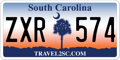 SC license plate ZXR574