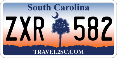 SC license plate ZXR582