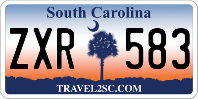 SC license plate ZXR583