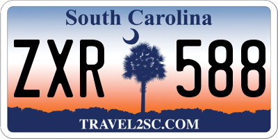 SC license plate ZXR588