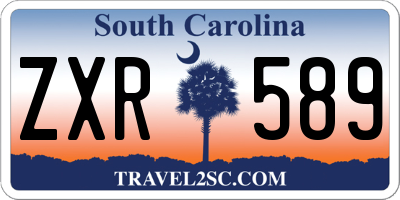 SC license plate ZXR589