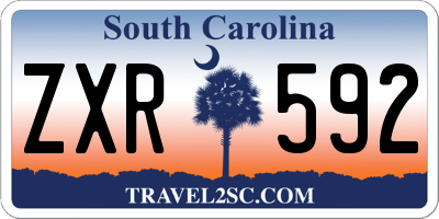 SC license plate ZXR592
