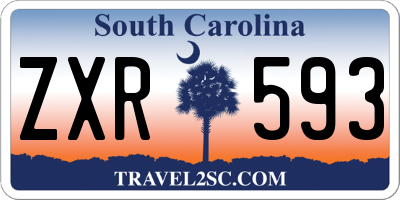 SC license plate ZXR593