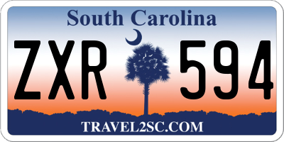 SC license plate ZXR594