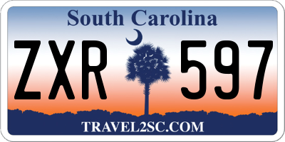 SC license plate ZXR597