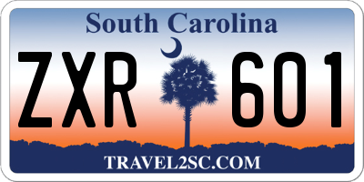 SC license plate ZXR601