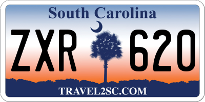 SC license plate ZXR620