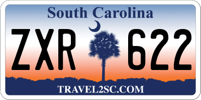 SC license plate ZXR622