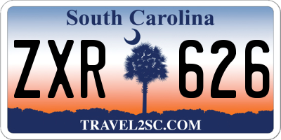 SC license plate ZXR626