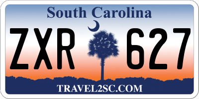 SC license plate ZXR627